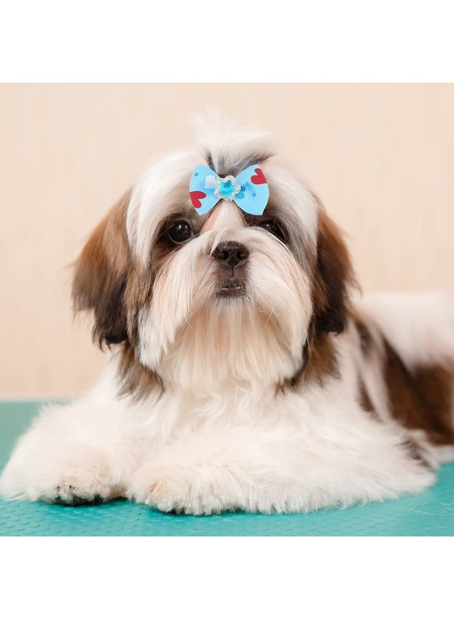 meekoo 500 Pcs Dog Hair Bows Bulk Spring Dog Grooming Hair Bows with Rubber Band Small Puppy Cute Accessories Multicolor Bowknot for Puppies Pets Gift - Image 5