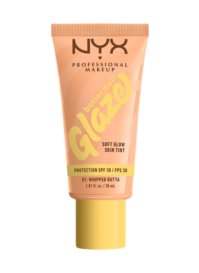 NYX PROFESSIONAL MAKEUP Buttermelt Glaze Soft Glow Skin Tint + SPF/FPS 30 Foundation 12h Wear Whipped Butta  - Image 1