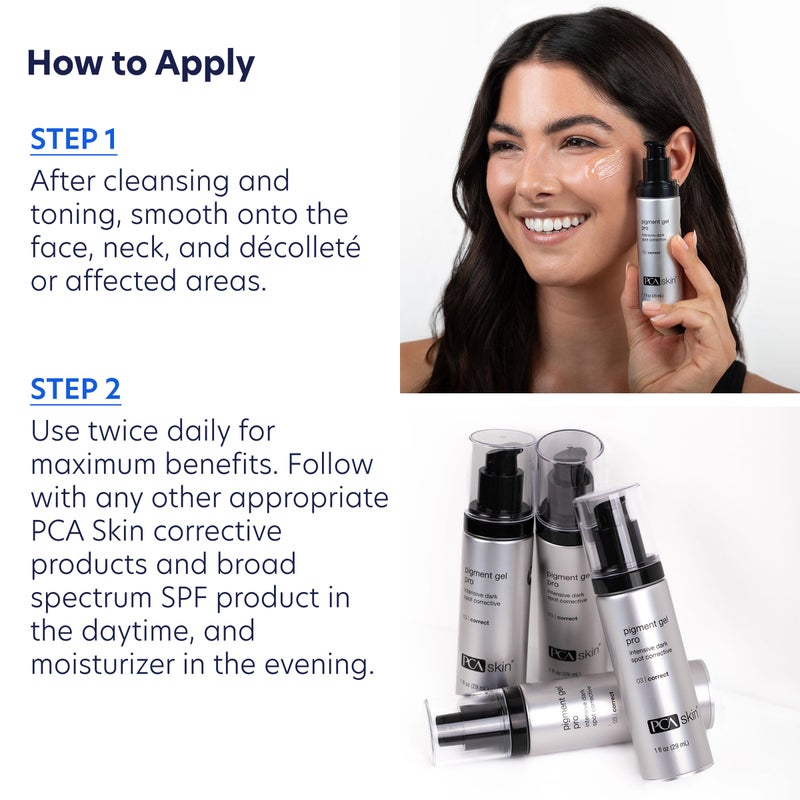 PCA SKIN Pigment Gel Pro Dark Spot Corrector, Brightening Dark Spot Serum for Hyperpigmentation, Helps Minimize Visible Brown Patches, Effective On All Skin Types and Skin Tones, 1.0 oz Pump - Image 2