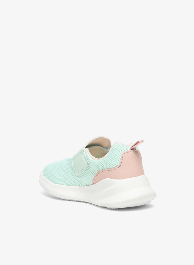 Dash Girls Textured Sports Shoes with Hook and Loop Closure - Image 2