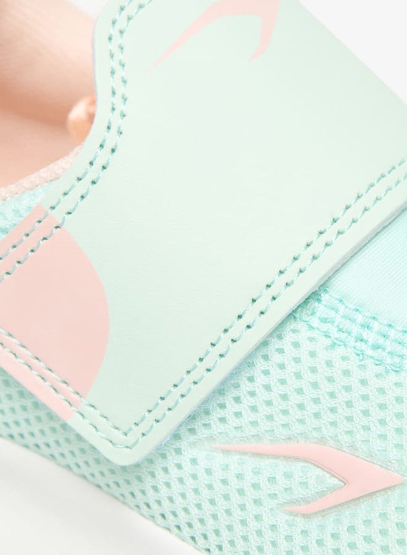 Dash Girls Textured Sports Shoes with Hook and Loop Closure - Image 4