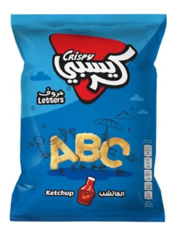 كريسبي ABC مقرمشات بطعم الكاتشب – شيبس على شكل حروف – تسالي مقرمشة للأطفال – عبوة 6 × 30 جم – نكهة منعشة، عبوة ثنائية اللغة - Image 2
