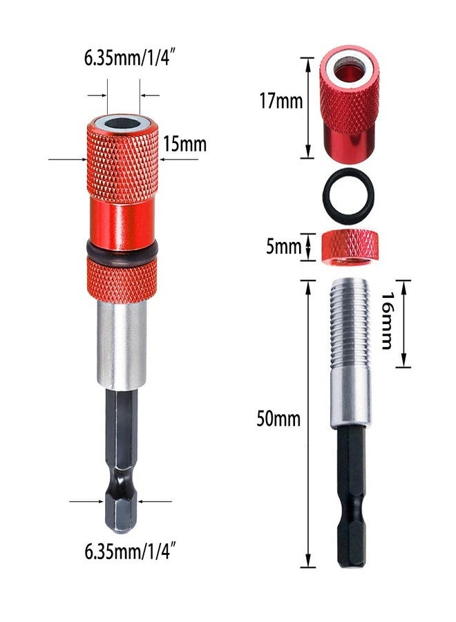 Saipe 2pcs Adjustable Screw Depth Screwdriver Bit Holder Magnetic Steel Screwdriver Drywall Bit 1/4 Inch Hex Shank with S2 Phillips 2 Screw Driver Bits - Image 5