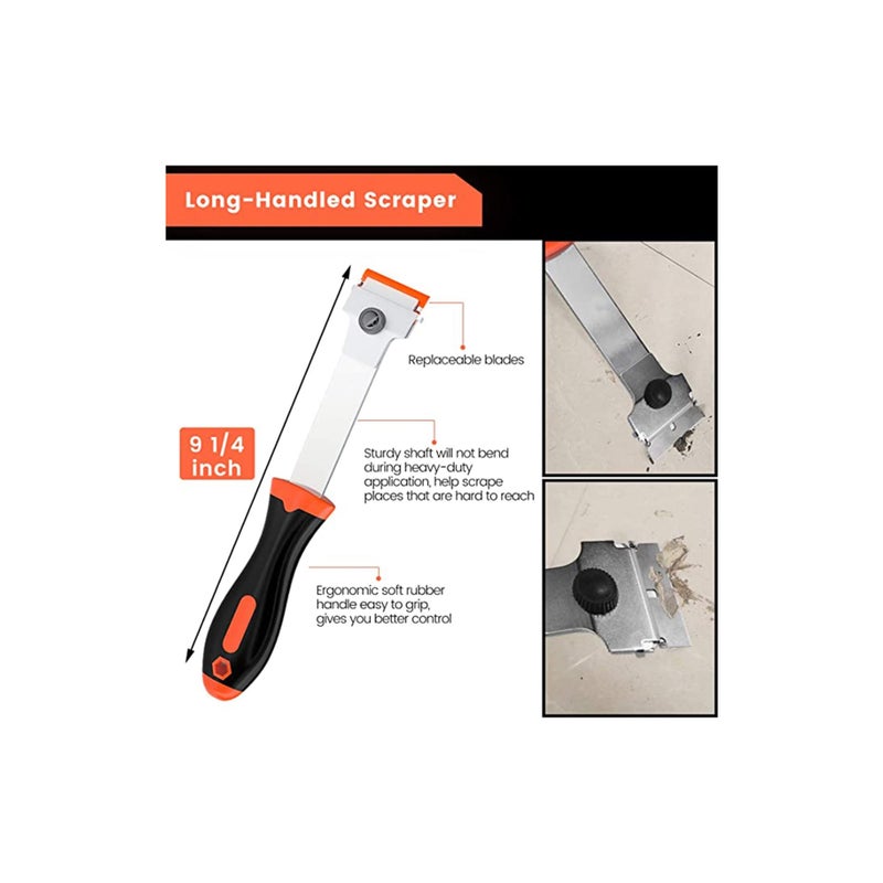 SOLARAE Razor Blade Scraper, Razor Scraper Tool for Removing Label, Registration Sticker, Tint, Grease from Windshield, Appliance, for Glass Window Stickers Decal Labels Paint Cooktop Remover - Image 2