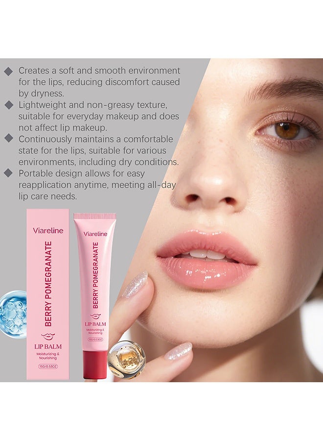 Viareline Moisturizing and Hydrating Lip Balm with Soft Texture, Hydrating and Lightly Translucent, Non-Greasy, Adapts to Lip Skin, Cares for Lips. 15g - Image 3