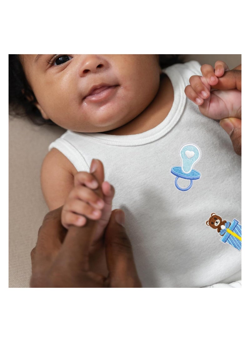 Generic 8PCS Baby Iron on Patches, Cartoon Infant Pacifier Bottle Embroidered Patches for Clothes, Custom Gift Footprint Applique , Hats, Jeans, Jackets, Bags, Backpacks, Dress - Image 4