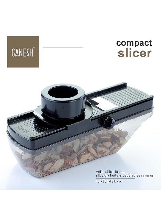 Ganesh Plastic Vegetable Slicer & Dry Fruit Cutter, Black - Image 3