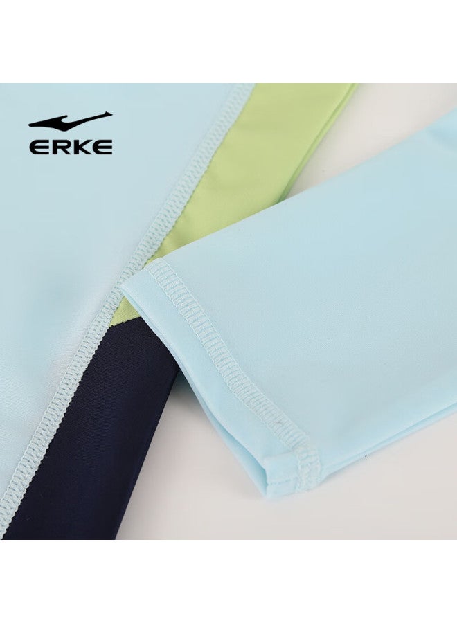 Erke Children's Long-sleeve Swimsuit Set For Boys, Two-piece Swimwear For Older Kids And Toddlers, Suitable For Hot Springs And Swimming - Image 5