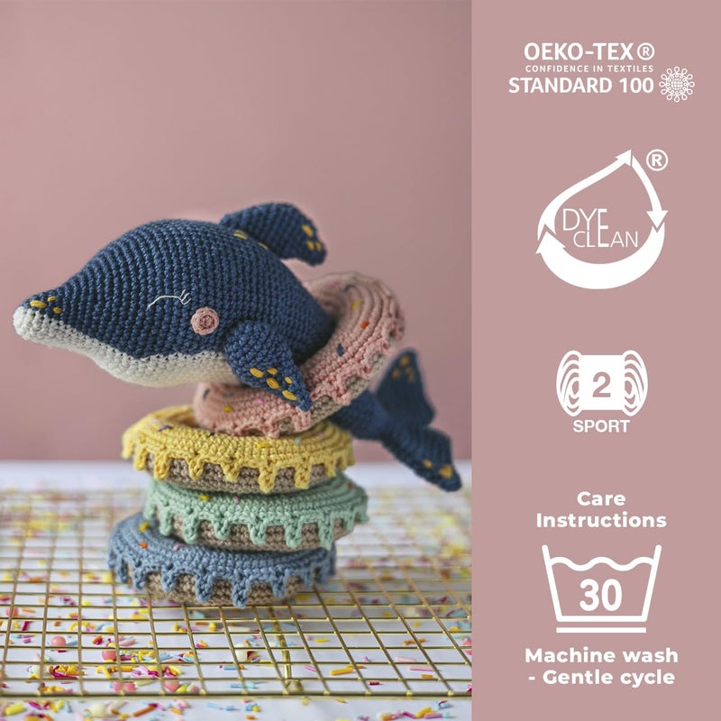 CÃRCULO Circulo Amigurumi Yarn, 100% Mercerized Brazilian Virgin Cotton for Crocheting and Knitting, Soft Art - Sport Weight Yarn, 4.4 oz, 278 yds - Color 7563 - Chantilly - Image 3