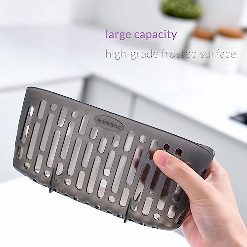 simpletome Sink Caddy Basket, Sinkware Organizer, 3X Strong Suction Cups Or Countertop, Translucent Grey - Image 5