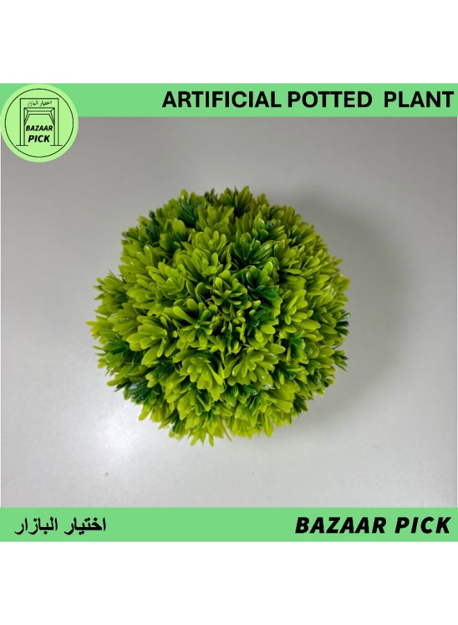 نبات اصطناعي مع أصيص - نباتات خضراء وهمية صغيرة بتصميم نوردي لديكور المنزل والمكتب - ارتفاع 13 سم (5 بوصة) - أخضر فاتح - Image 3