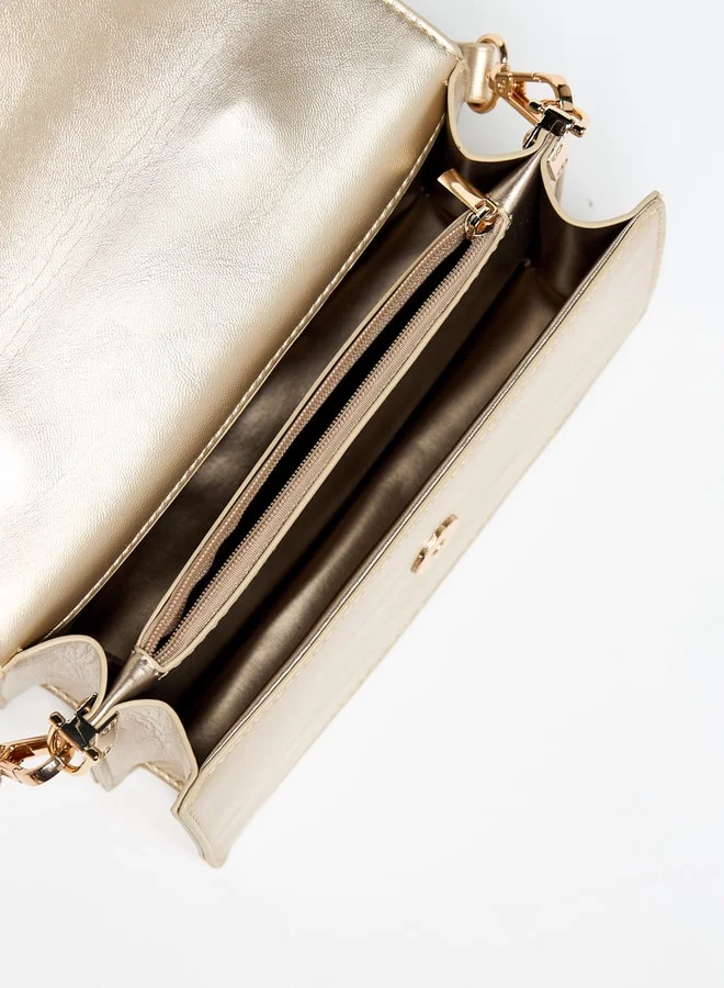 فلورا بيلا من شو إكسبرس Women Solid Satchel Bag with Braided Grab Handle and Magnetic Button Closure