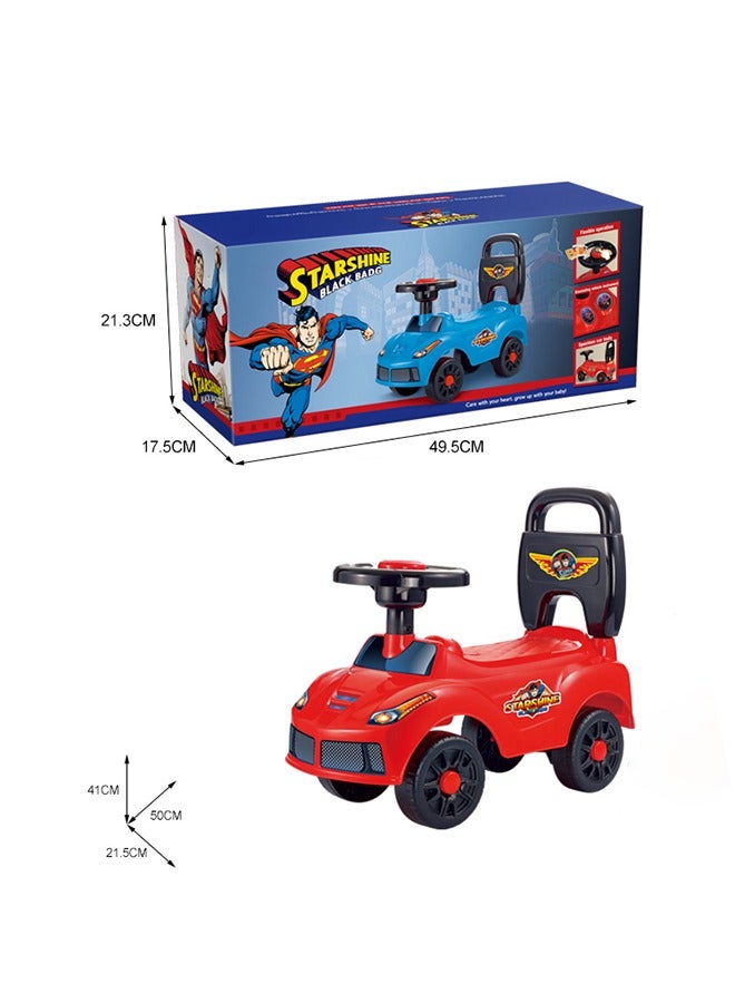 Galaxy Toys Sports Ride-On Car for Kids – Sleek Sports Car Design with Interactive Sounds & Lights, Safe & Durable, Push Ride-On Toy for Toddlers Aged 1-3 Years| Red - Image 1