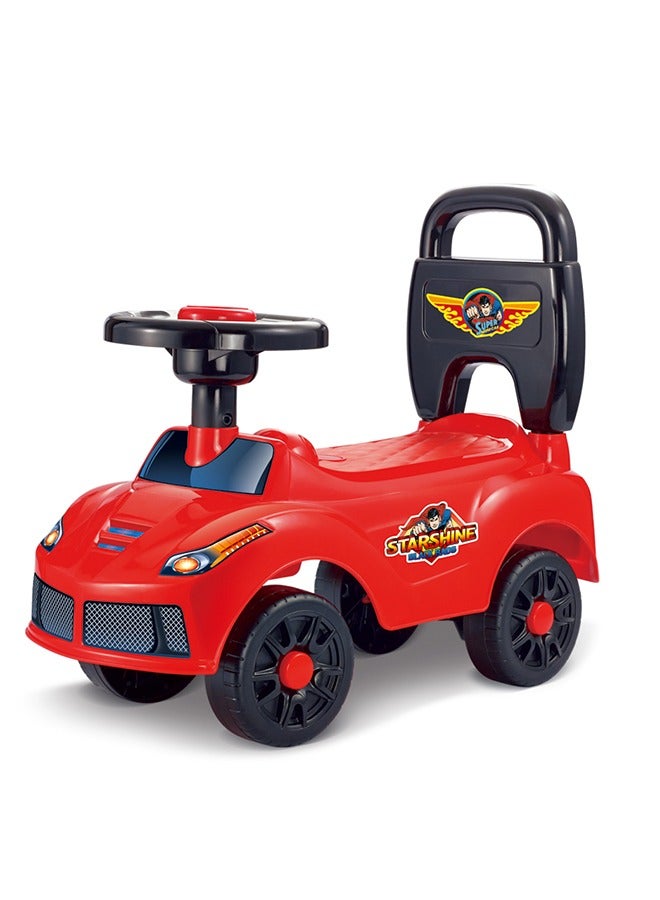 Galaxy Toys Sports Ride-On Car for Kids – Sleek Sports Car Design with Interactive Sounds & Lights, Safe & Durable, Push Ride-On Toy for Toddlers Aged 1-3 Years| Red - Image 2
