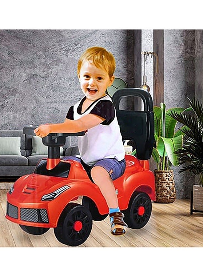 Galaxy Toys Sports Ride-On Car for Kids – Sleek Sports Car Design with Interactive Sounds & Lights, Safe & Durable, Push Ride-On Toy for Toddlers Aged 1-3 Years| Red - Image 3