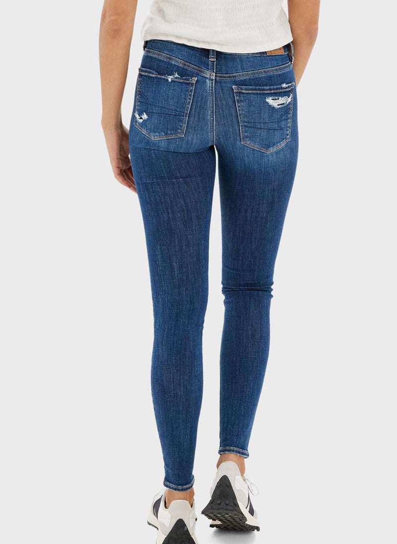 American Eagle - Low Rise Ripped Skinny Jeggings - Image 1