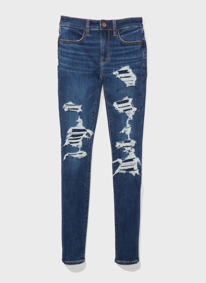 American Eagle - Low Rise Ripped Skinny Jeggings - Image 1