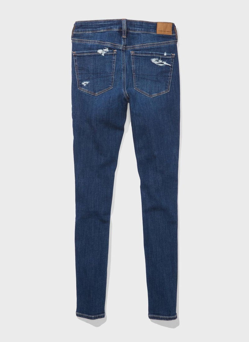 American Eagle - Low Rise Ripped Skinny Jeggings - Image 1