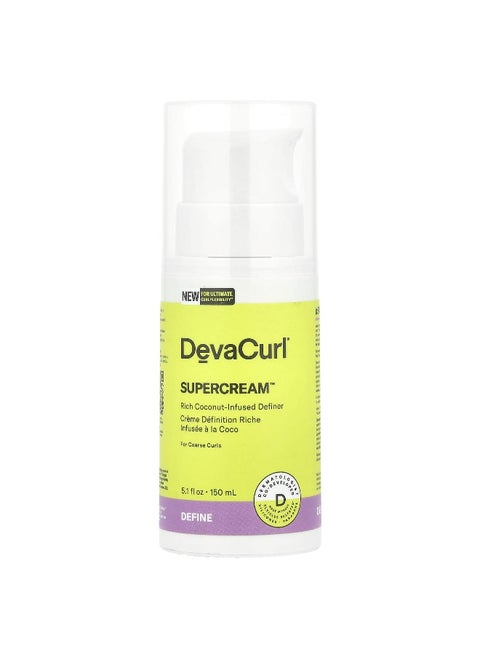 DevaCurl, Supercream™, Rich Coconut-Infused Definer, For Coarse Curls , 5.1 fl oz (150 ml)