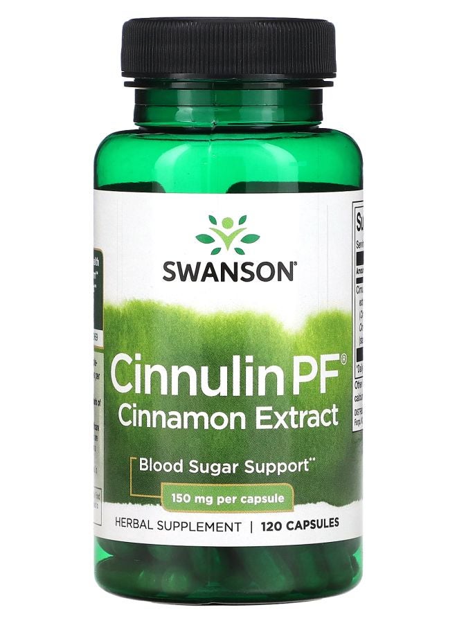 SWANSON Cinnulin PF Cinnamon Extract 150 mg  120 Capsules