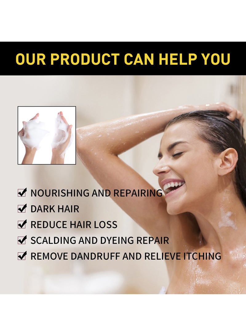 EELHOE Black Hair Dye Shampoo 3 in 1 for Gray Hair Coverage Hair Color Shampoo for Men and Women, Herbal Hair Dye Shampoo, Instant Black Hair Shampoo Dye 100ML - Image 4