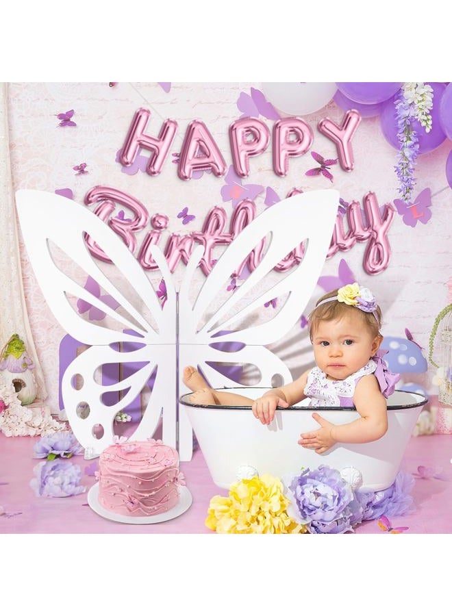 Famaster 30" Large Butterfly Decorations - Freestanding & Foldable Large butterflies Cutouts - Mariposas Grandes para Decoracion - Butterfly Backdrop for Birthday, Baby Shower, Party Decor - Image 2