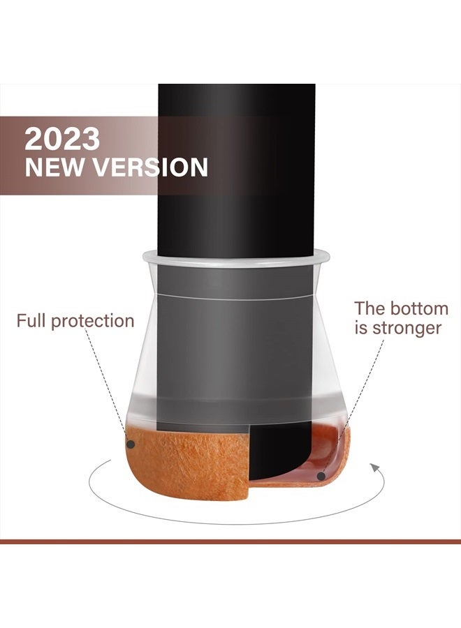 YOZON 2023 New Chair Leg Floor Protector Chair Sliders Floor Protector Rubber Chair Leg Protectors for Hardwood Floors Felt Furniture Pads Silicone Caps 32Pack Clear Extra Small (Fit:0.5"-0.7") - Image 2
