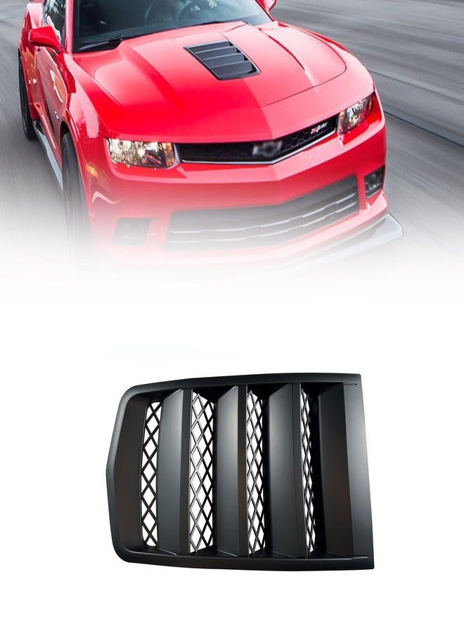 IBESTWOLF Hood Scoop Vents Grille Matt Black Compatible with 2014 2015 Chevy Camaro, Replacement for 22828242 - Image 1