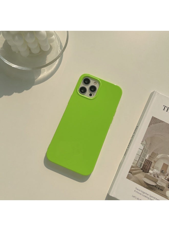 NIBEMINENT Fluorescent Jelly Protective TPU Case Cover For iPhone 16 Plus, Green