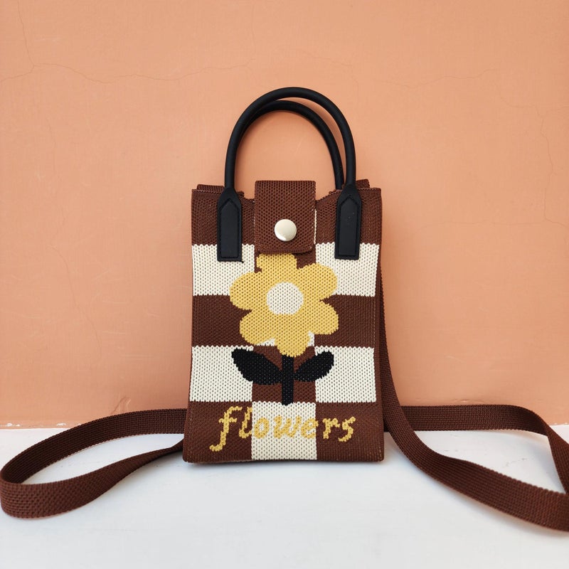 Ins Spring New Mobile Phone Bag Flying Woven Bag Casual Women'S Bag Clouds Sheep Stylike All-Match Bag Sense - Image 1