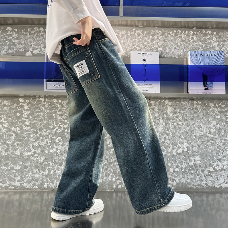 Children'S Boys' Spring Pants Boys Spring Trousers Large Children'S Jeans Casual - Image 5