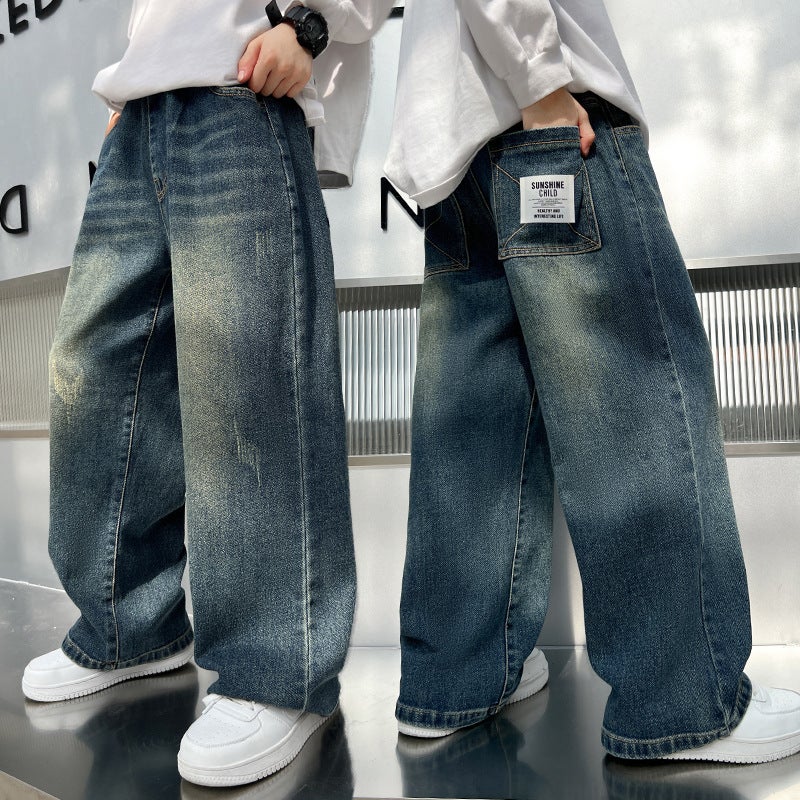 Children'S Boys' Spring Pants Boys Spring Trousers Large Children'S Jeans Casual - Image 1
