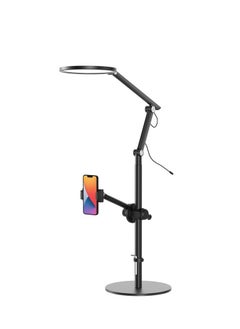 LT-1DS Selfie Light Live Stand with Phone and Tablet Holder Adjustable Height Floor Stand Black