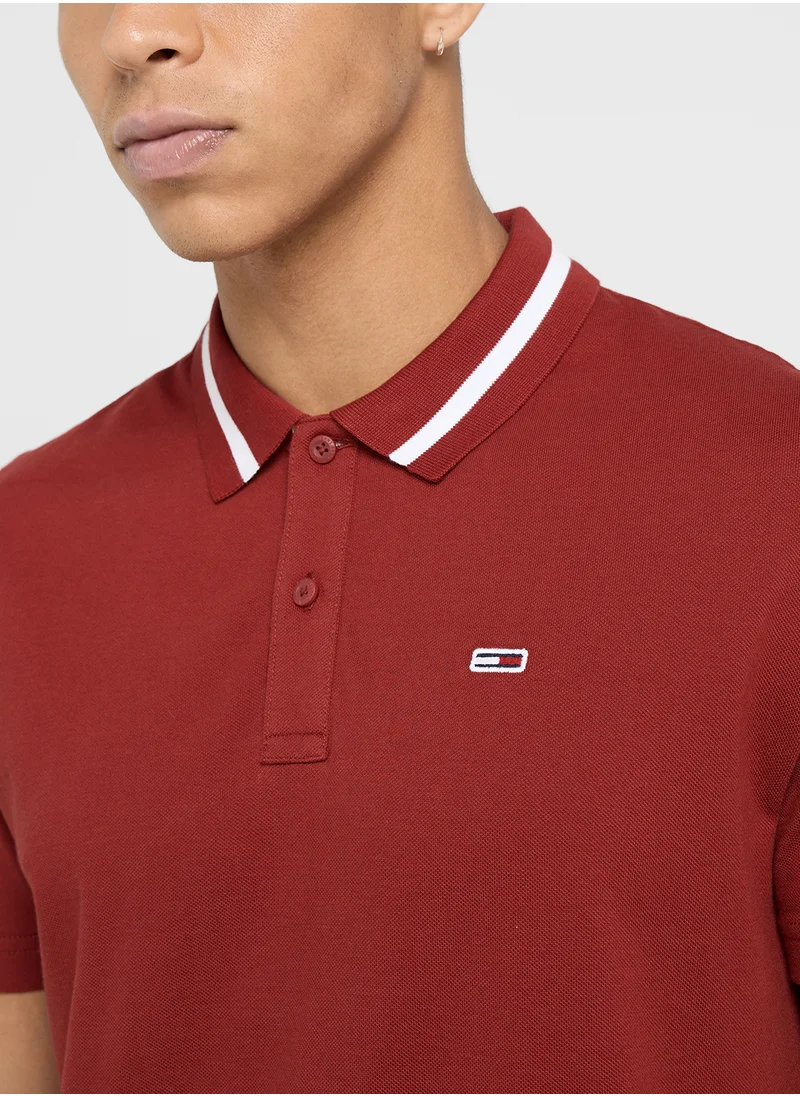 تومي جينز Color Block Polo Shirt