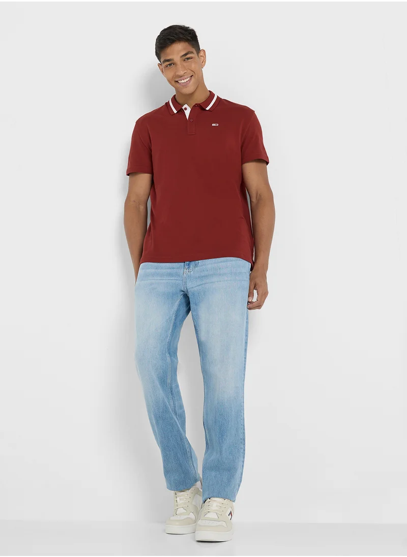 تومي جينز Color Block Polo Shirt