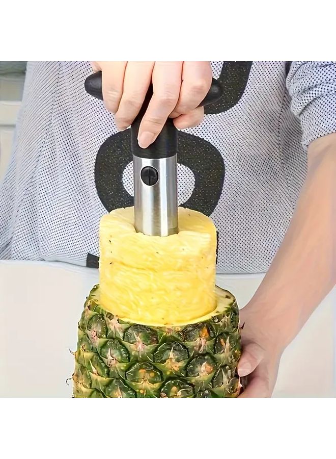 Stainless Steel Pineapple Core Remover and Slicer Ergonomic Fruit Tool - Image 2