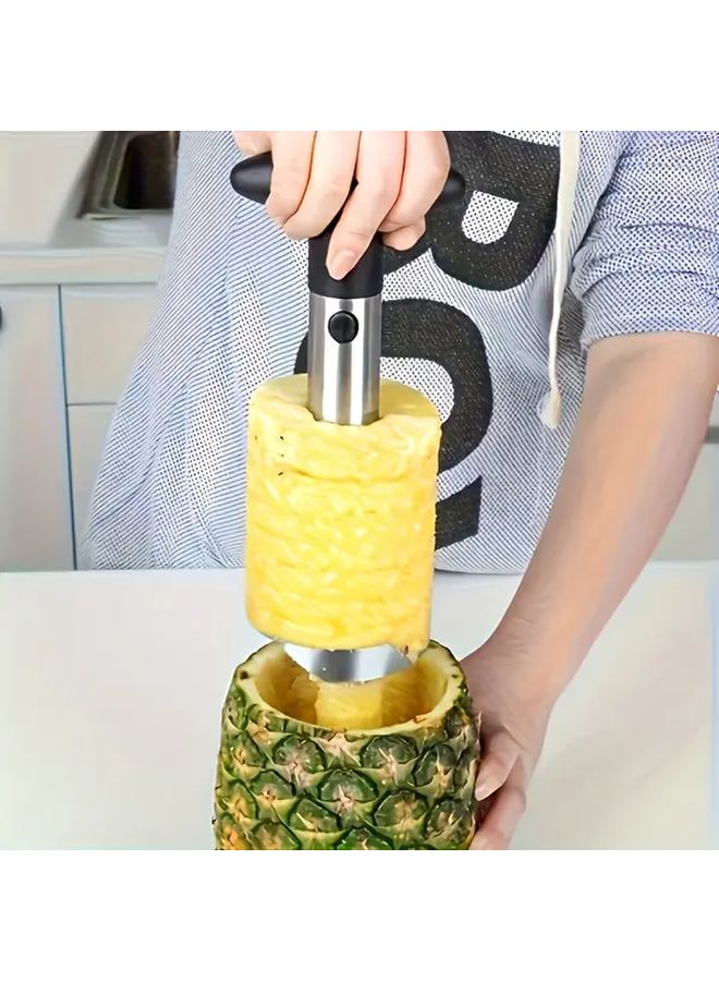 Stainless Steel Pineapple Core Remover and Slicer Ergonomic Fruit Tool - Image 4