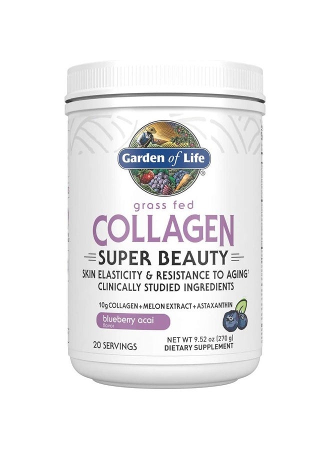 Garden of Life Grass Fed Super Beauty Collagen Blueberry Acai Flavor 270 Grams - Image 1