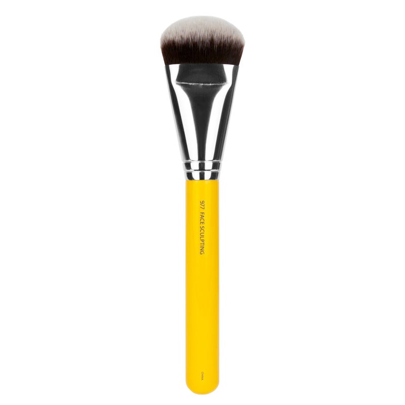 Bdellium Tools Professional Makeup Brush - Studio Series 977 Face Sculpting - With Soft Synthetic Fibers, For Contouring the Face (Yellow, 1pc) - Image 1
