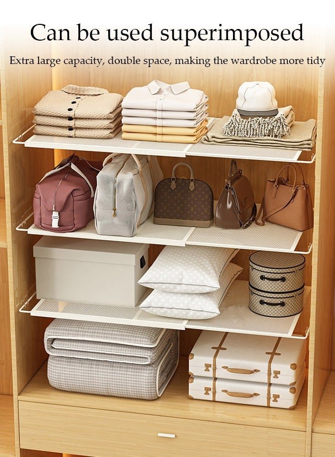 DUNISO Expandable Closet Tension Shelf, Wardrobe Layered Partition Board, Telescopic Storage Rack, Adjustable Storage Rack, Not Easy To Rust, Strong Load Bearing Capacity, Suitable For Bathroom, Kitchen, Garage, Wardrobe，Cabinets (37-66cm) - Image 4