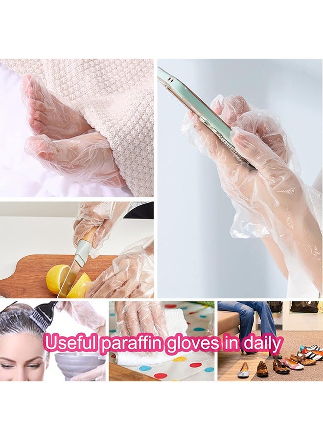 Generic Paraffin Wax Liners for Feet and Hand, 200pcs Larger and Thicker Plastic Hand and Foot Bags, Plastic Paraffin Bath Mitt Glove and Sock Liners Paraffin Wax Mitts (paraffin gloves for hands and foot) - Image 4