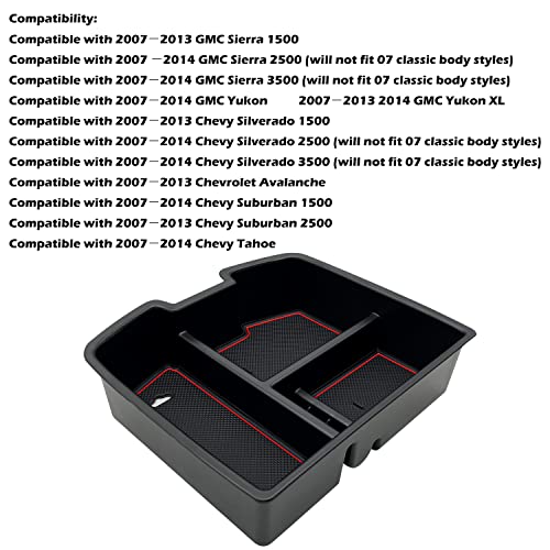 JOJOMARK Center Console Organizer Tray Compatible with 2007-2014 GMC Sierra Chevy Silverado Tahoe Yukon Suburban - Accessories Replaces 19166288 - Image 2