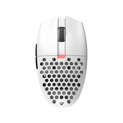 FANTECH ARIA XD7 Wireless Gaming Mouse Pixart 3395 Gaming Sensor 26000 DPI, HUANO Switches, Super Lightweight 59 Grams and Ambidextrous Egg Shape, 3 Mode Connectivity, White - Image 2