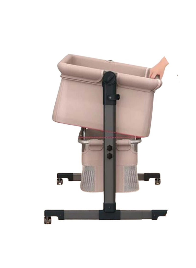 ماس سرير أطفال قابل للطي  ومحمول 3 في 1 للسفر مع ارتفاع قابل للتعديل وشبكة قابلة للتنفس ومرتبة مبطنة بقماش ناعم - Image 4