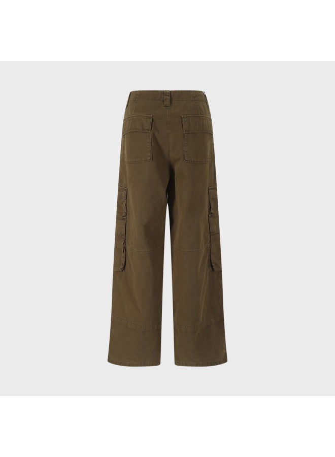 Zara men's Washed Vintage Cargo Pants With Large Pockets - Image 3
