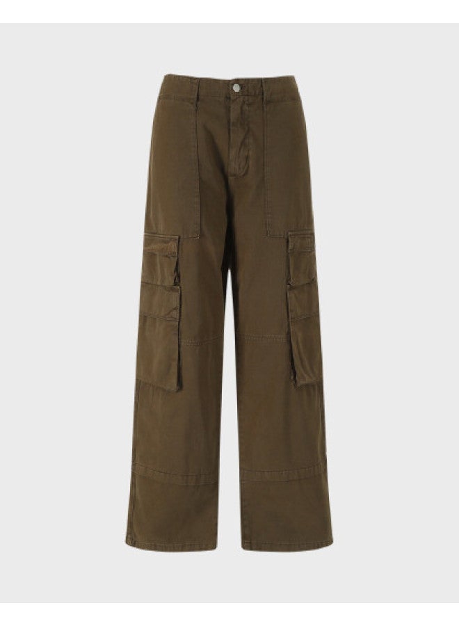 Zara men's Washed Vintage Cargo Pants With Large Pockets - Image 1