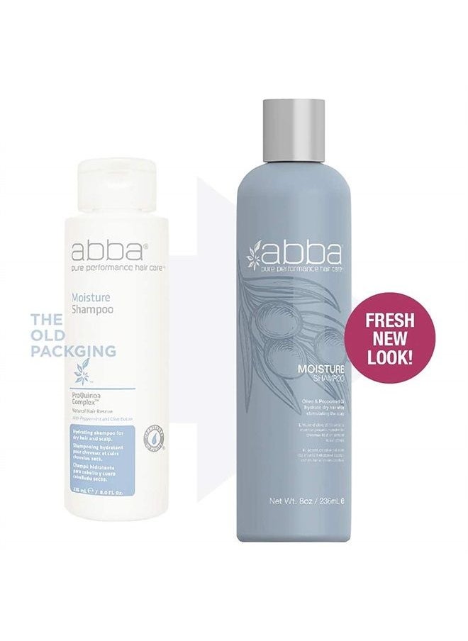 ABBA Moisture Shampoo, Olive & Peppermint Oil, 8 Fl Oz  - Image 1