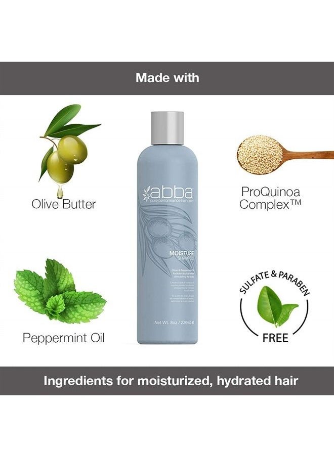 ABBA Moisture Shampoo, Olive & Peppermint Oil, 8 Fl Oz  - Image 2