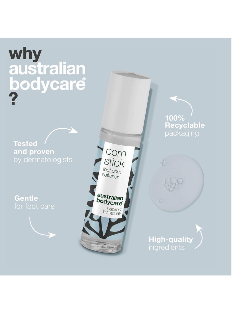 أستراليان بودي كير مزيل الجلد الصلب بعصا الذرة الأسترالية للعناية بالقدمين أيضًا لدعم العناية بمسامير القدم وإزالة الجلد الصلب والعناية بالقدم للنساء والرجال مع زيت شجرة الشاي 9 مل - Image 2