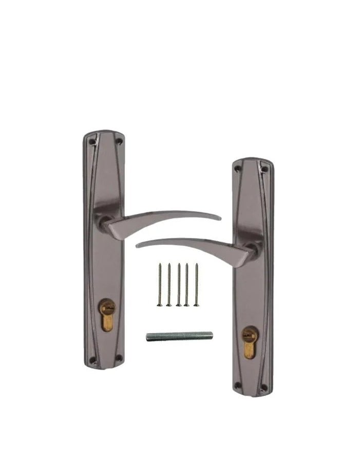 tucra TUCRA One-Piece Door Handle Set | Elegant Aluminum Construction | Fits Wooden & Metal Doors | Easy Installation & Classic Finish 